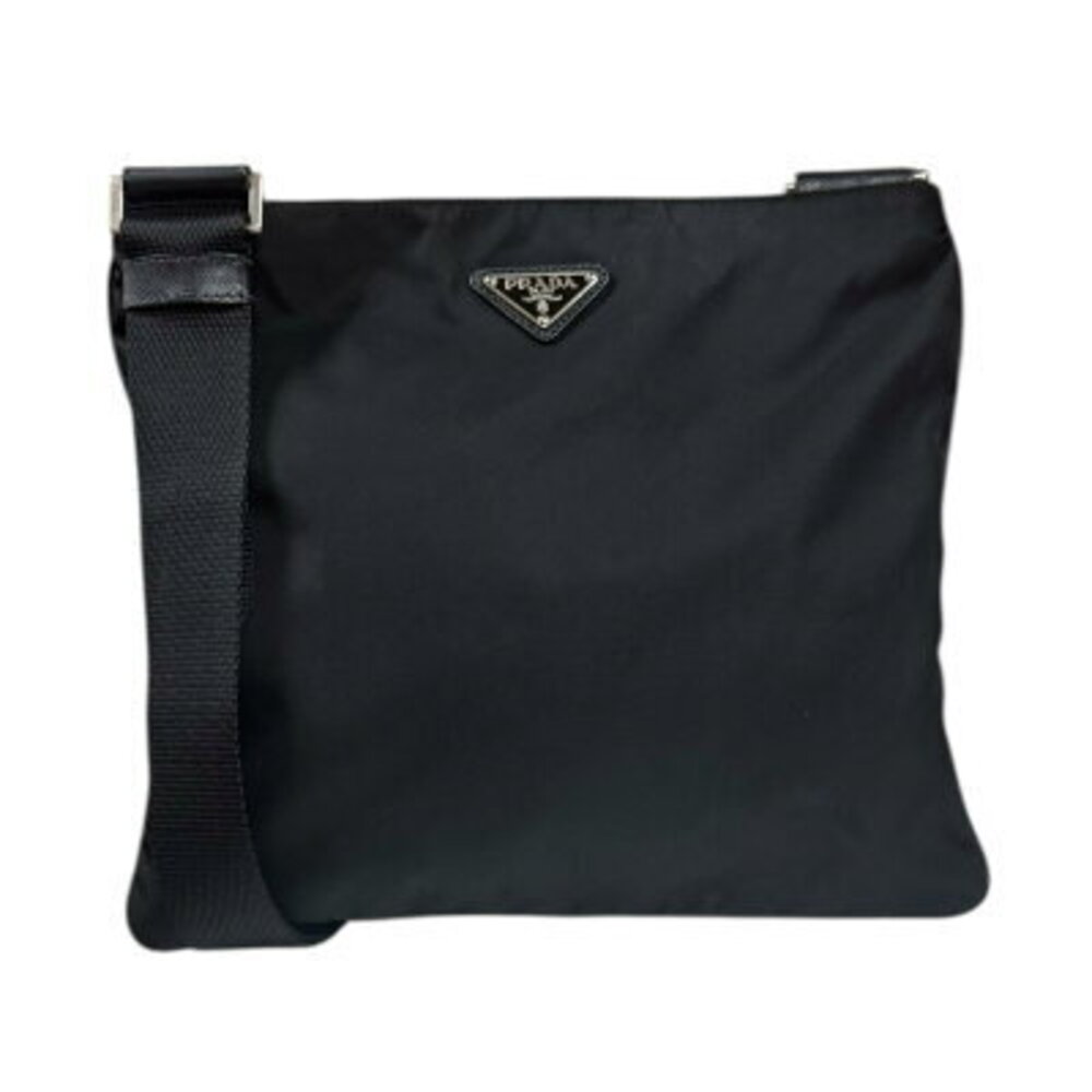 Prada ReNylon Saffiano shoulder bag black
